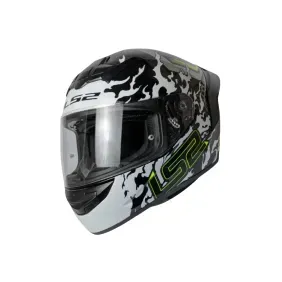 Casco LS2 FF352 Antars Bk Wh Brillo Con Spoiler