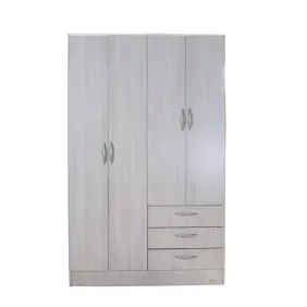 Placard PLATINUM Plus 4 Puertas 3 Cajones con Correderas Gris Andino 100409