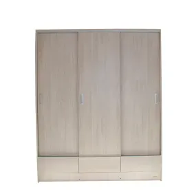 Placard PLATINUM Max 3 Puertas Corrededizas 3 Cajones con Correderas Gris Andino 63319