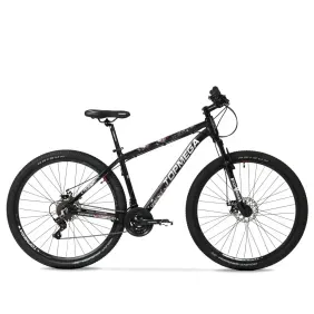 Bicicleta Mtb Topmega Regal Aluminio R29 21V Negro Blanco Gris M