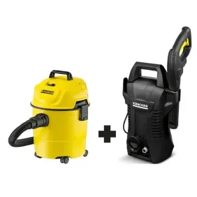 Combo Karcher Hidrolavadora K2 1200W y Aspiradora Multiuso 1000W