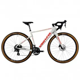 Bicicleta Ruta VENZO Gravel Alum 700C Blanco Rojo
