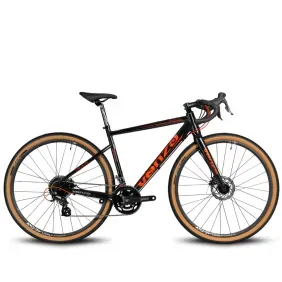 Bicicleta RUTA VENZO Gravel Alum 700C Negro Rojo