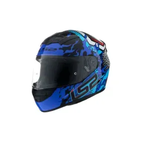 Casco Integral LS2 FF352  Antars con Spoiler Negro Azul Brillante