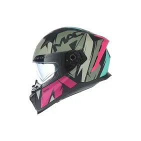 Casco Integral MAC FF069 Arkang Negro Cyan Magenta Mate