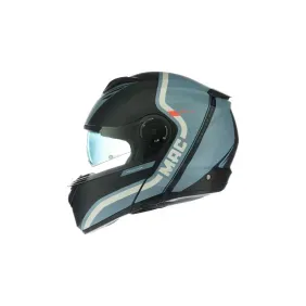 Casco Rebatible MAC 908 Rock Albarn Negro Gris Mate