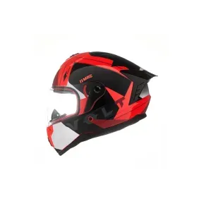 Casco Integral MAC FF070 Broket Negro Rojo Brillante